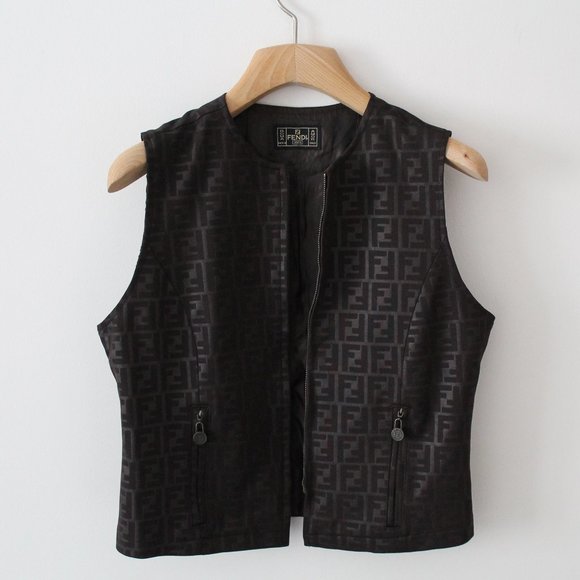 Fendi Vintage Zucca Monogram Vest Size Small - Picture 1 of 7